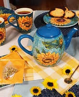 Certified International Golden Sunflowers Set of 4 Mugs