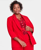 I.n.c. International Concepts Plus Size 3/4-Sleeve Blazer, Created for Macy's