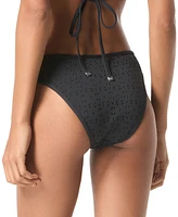 Michael Kors Women's Laser Cut Hipster Bikini Bottoms