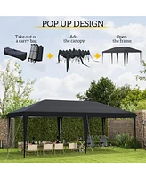 Pop-Up Canopy: 10x20, Heavy Duty, Outdoor Shelter w/ Carry Bag