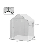 Streamdale Furniture 1 Piece Walk-in Greenhouse Cover (55x56x75in), Roll-up Door, Mesh Windows