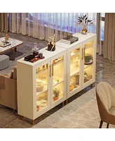 Tribesigns Shoe Cabinet with Acrylic Doors and Led Light