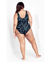 Avenue Plus Size Tropics Print 1 Piece