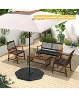 Skonyon 4-Piece Fillable Umbrella Base Stand for Garden Yard Poolside