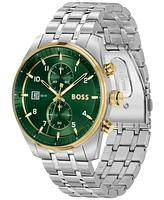 Hugo Boss Men's Sky Traveler Quartz Fashion Chrono Stainless Steel Watch 44mm - Silver