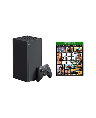 Microsoft Xbox X Bundle With Grand Theft Auto V Premium Edition Game