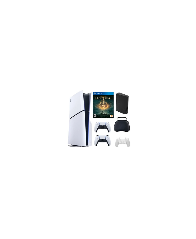 Sony PS5 - Playstation 5 Slim Disc Bundle With Accessories, Extra Controller and Elden Ring Game