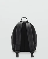 Mango Men's Leather-Effect Backpack