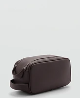 Mango Men's Zipped Pebbled Cosmetic Bag