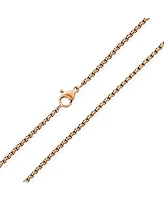 Bling Jewelry Rose Gold Plated Stainless Steel Venetian Box Link Chain Necklace