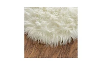 Chanasya Premium Super Soft Faux LongFur Suede Sheepskin for Sofa Couch Stool Vanity Chair Cover Luxurious Fluffy Rug Dusty Pink Solid Shaggy Area