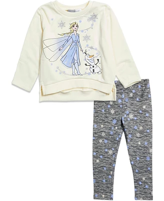 Frozen Girls Disney Sweatshirt and Leggings Outfit Set