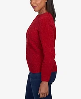 Alfred Dunner Petite Classic Chenille Pullover Sweater
