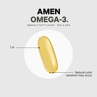 Amen Omega-3 Supplement - 1500mg High-Potency Daily Omega 3 - Epa and Dha Fatty Acids Fish Oil - 45-Day Supply - Omega 3 Fatty Acid Supplements