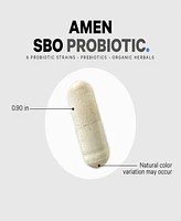 Amen Probiotics Supplement, Sbo Probiotic and Organic Prebiotics, 50 Billion CFUs, Shelf Stable, No Refrigeration Required, Flora Daily Probiotic Form