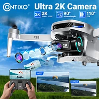 Contixo F28 Foldable Gps Drone - 2K Fhd Camera with Gps Control and Selfie Mode - Follow Me, Way Point, & Orbit Mode -With Carrying Case
