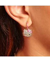 Hello Kitty Sanrio Pave Crystal Hoop Earring