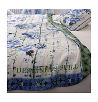 Designers Guild Kyoto Flower Indigo Linen Throw