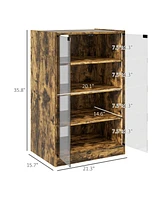 Streamdale Furniture Multi-Tier Media Cabinet with Glass Doors