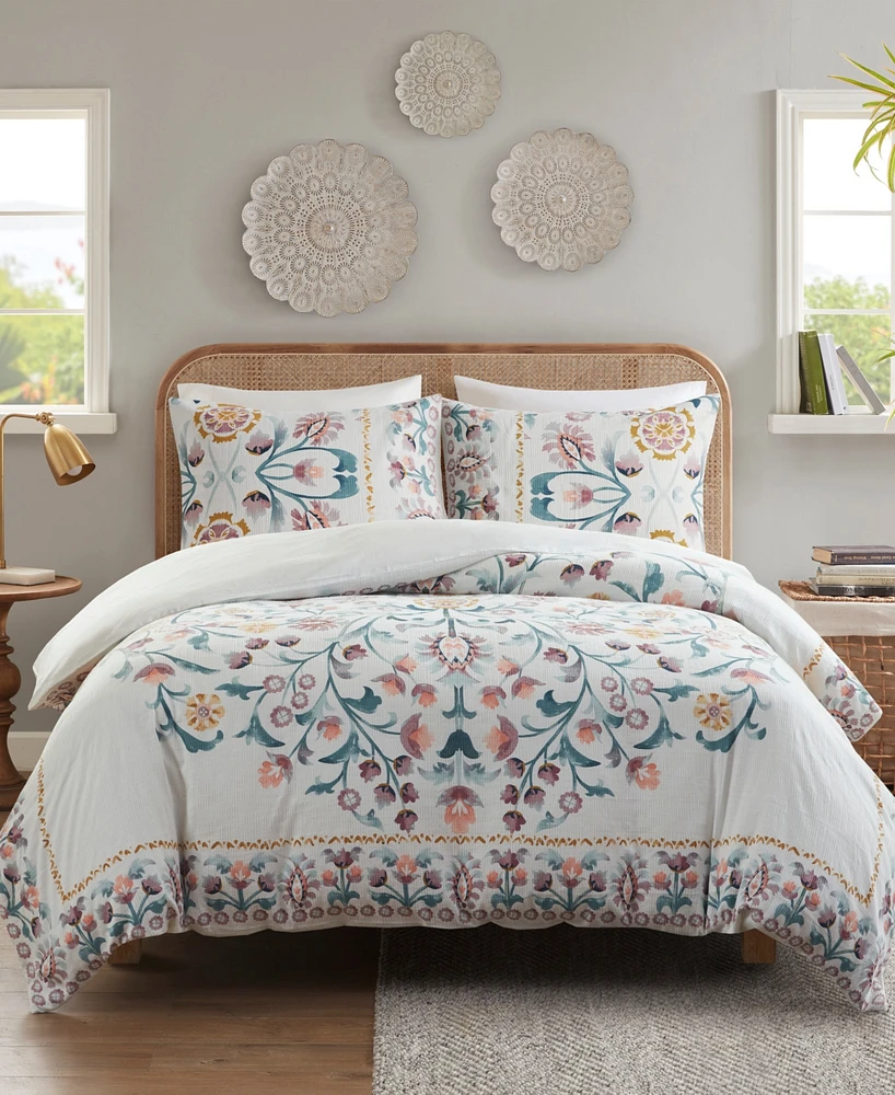 Madison Park Gemma 3-Pc. Duvet Cover Set