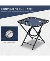 Zero Gravity Reclining Chair Set with Side Table