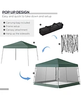 Slant Leg Canopy Tent with Netting and Carry Bag