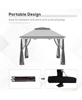 11' x 11' Pop-Up Canopy with Netting for Shade and Protection