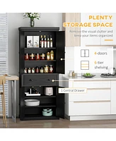 Modern Farmhouse 4-Door Kitchen Pantry with Ample Storage