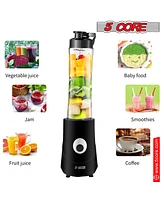 5 Core Portable Personal Blender for Kitchen 20Oz Capacity 160W Smoothie Maker Blenders