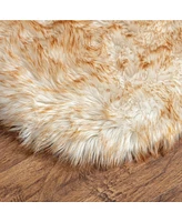 Chanasya Premium Super Soft Faux LongFur Suede Fake Sheepskin for Sofa Couch Stool Vanity Chair Cover Luxurious Fluffy Rug Dusty Pink Solid Shaggy Are