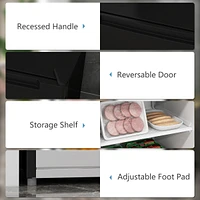 3.0 Cu. Ft. Mini Freezer with Reversible Door and Thermostat