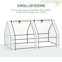 Streamdale Furniture 6' Portable Mini Greenhouse with Zipper Doors and Uv Cover