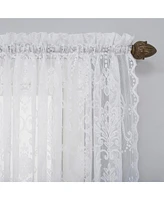 No. 918 Ariella Floral Lace Sheer Rod Pocket Curtain Panel