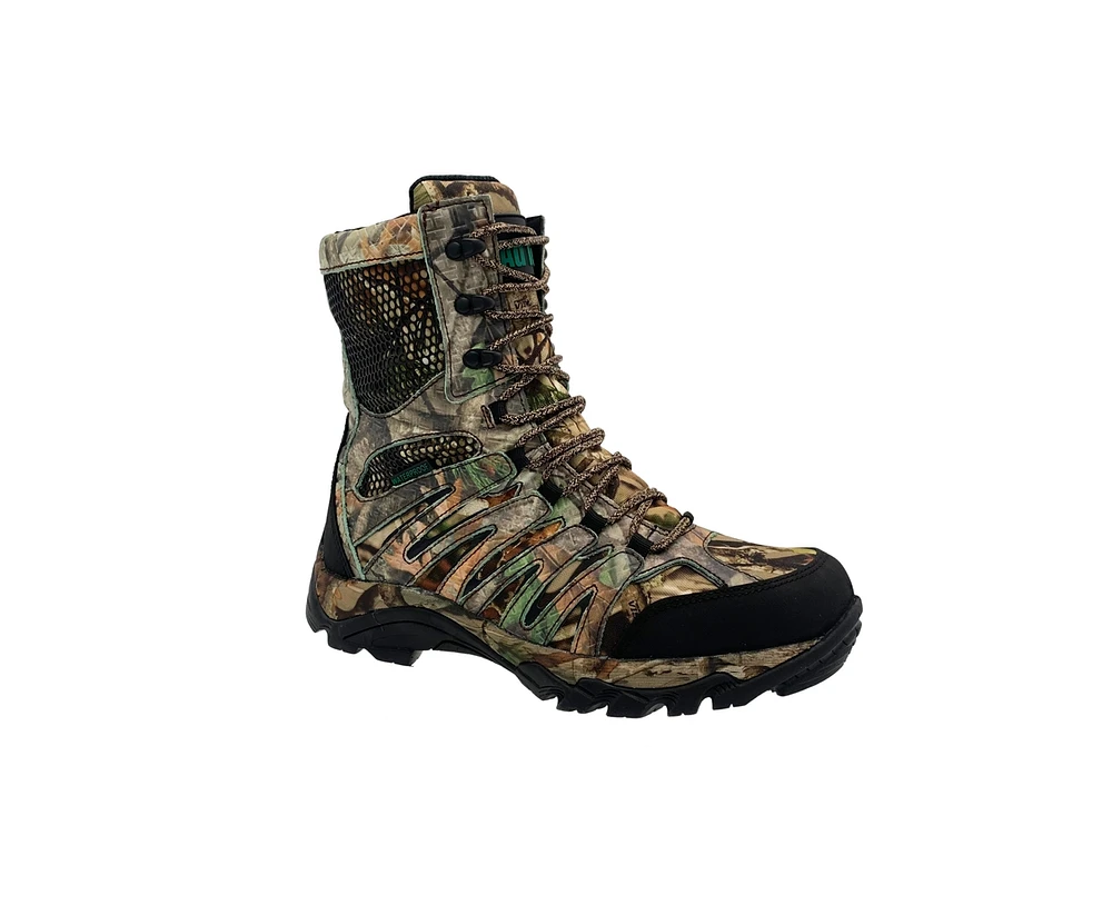 AdTec Men's 8" Waterproof Side Zipper Hunting Boot Camo