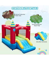 Costway Inflatable Bounce Castle Kids Jumping Bouncer Indoor Outdoor with 550W Blower