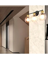 Skonyon Modern 3-light Bubbled Glass Vanity Light