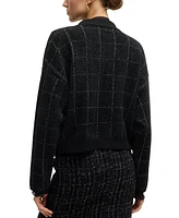 Boss by Hugo Women's Sparkle Tweed Cropped Jacket