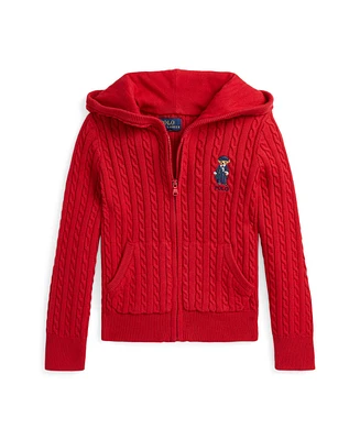 Polo Ralph Lauren Toddler and Little Girls Bear Cotton Full-Zip Sweatshirt