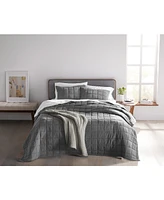 Oake Stonewashed Check Coverlet Set, Full/Queen, Exclusively at Macy's