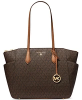 Michael Kors Marilyn Logo Medium Top Zip Tote