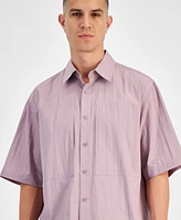 Mode of One Men's Relaxed-Fit Cotton-Blend Shirt, Created for Macy's