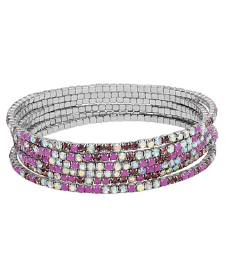 Macy's Multi-Color Cubic Zirconia Stretch 6pcs Bracelet Set