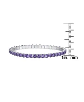 Macy's Simulated Amethyst February Birthstone Tennis Stretch Bracelet