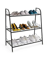 Skonyon 3-Tier Metal Plant Stand Shelf Display Rack for Plants Shoes Flower Pot