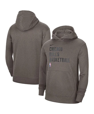 Nike Men's and Women's Olive Chicago Bulls 2023/24 Performance Spotlight On-Court Practice Pullover Hoodie