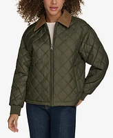 Levi's Women's Diamond Quilted Bomber with Corduroy Collar