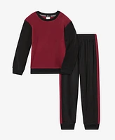 Cuddl Duds Boys Colorblock Jogger Pajama Set