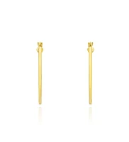 The Lovery Gold Oval Hoop Earrings 14K Gold