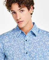 Sun + Stone Men's Richard Regular-Fit Floral Button-Down Shirt, Created for Macy's