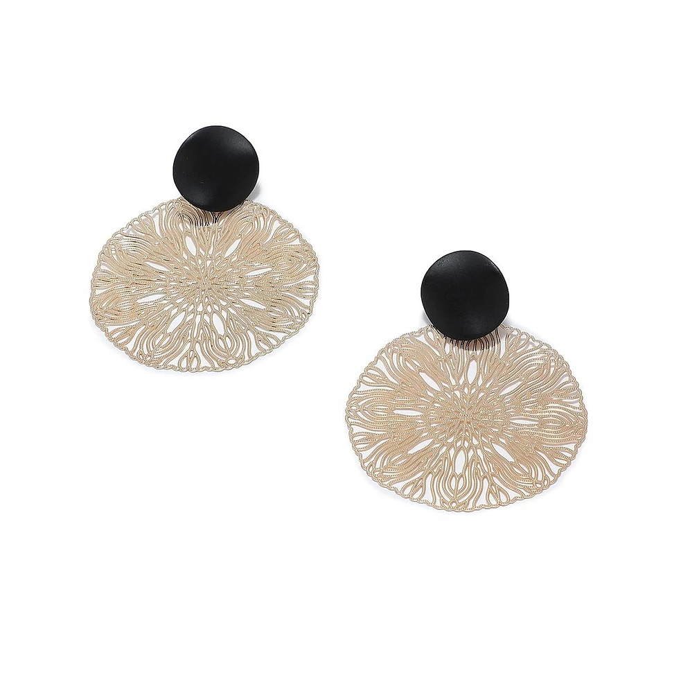 Sohi Women's Filigree Drop Earrings